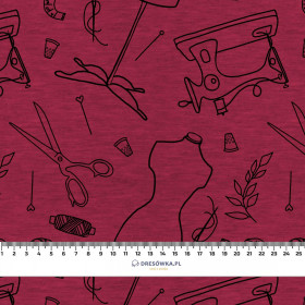 CONTOUR SEWING / viva magenta - Waterproof woven fabric