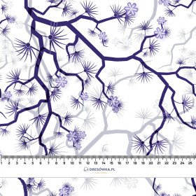 FLOWERS pat. 2 (violett) - viscose woven fabric