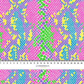 NEON SNAKE'S SKIN PAT.1  - looped knit fabric