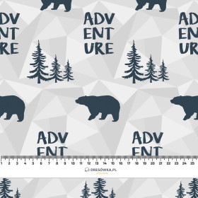 BEARS (adventure) / grey  - Cotton woven fabric