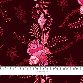 ROSES PAT. 7 / black - looped knit fabric with elastane ITY