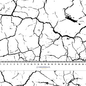 50CM SCORCHED EARTH (black) - looped knit fabric