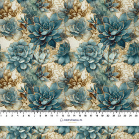 SUCCULENT PLANTS PAT. 1 - looped knit fabric