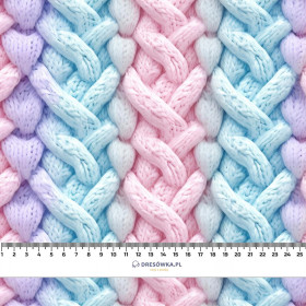 IMITATION PASTEL SWEATER PAT. 3 - looped knit fabric