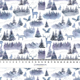 50cm ANIMALS IN THE FOREST (PAINTED FOREST) - thick looped knit 