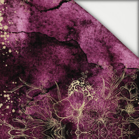 FLOWERS / golden contour Pat. 1  / WATERCOLOR MARBLE - light brushed knitwear