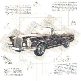 RETRO CAR PAT. 4 - panel (75cm x 80cm)