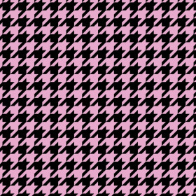 BLACK HOUNDSTOOTH / pink