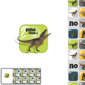 DINO TILES PAT. 3 / green - PANORAMIC PANEL (60 x 155cm)