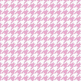 PINK HOUNDSTOOTH / WHITE