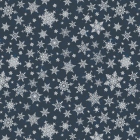 SNOWFLAKES PAT. 2 / navy - single jersey 