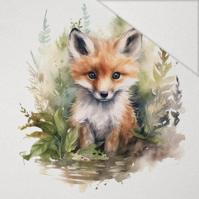 WATERCOLOR FOX - panel (75cm x 80cm) Hydrophobic brushed knit