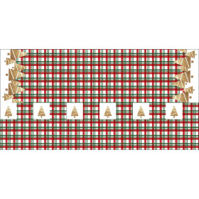 NAPKINS AND RUNNER - GRID / CHRISTMAS TREES - sewing set