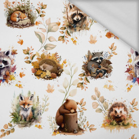 AUTUMN ANIMALS / white - Thermo lycra