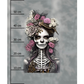 GOTHIC GIRL -  PANEL (60cm x 50cm) looped knit fabric with elastane ITY
