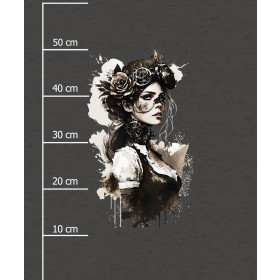 STEAMPUNK WOMEN -  PANEL (60cm x 50cm) brushed knitwear with elastane ITY