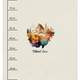 TRAVEL TIME PAT. 1 - panel (75cm x 80cm) Cotton woven fabric