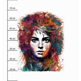 ABSTRACT GIRL pat. 1 - panel (75cm x 80cm) SINGLE JERSEY PANEL