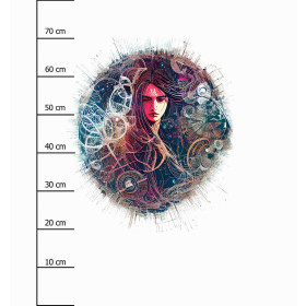 ABSTRACT GIRL pat. 2 - panel (75cm x 80cm) SINGLE JERSEY PANEL