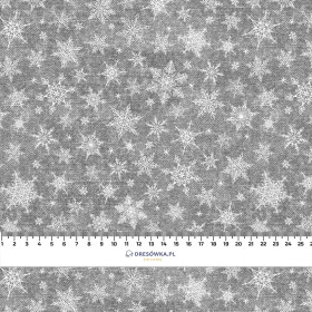SNOWFLAKES PAT. 2 / ACID WASH GREY  - Cotton woven fabric