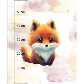 BABY FOX - panel (60cm x 50cm) Hydrophobic brushed knit