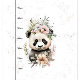 BABY PANDA - panel (75cm x 80cm) Hydrophobic brushed knit