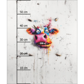 CRAZY COW - panel (60cm x 50cm) Cotton woven fabric