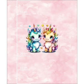 CUTE UNICORNS PAT. 2 - PANEL (60cm x 50cm) SINGLE JERSEY