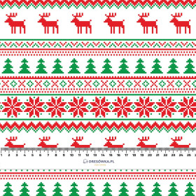 REINDEERS PAT. 2 / red-green - single jersey with elastane 