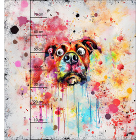 CRAZY DOG - panel (75cm x 80cm) SINGLE JERSEY PANEL