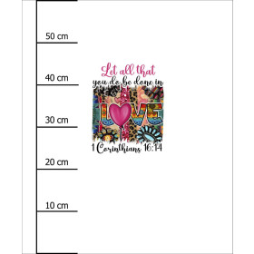 COLORS LOVE / white - PANEL (60cm x 50cm) SINGLE JERSEY