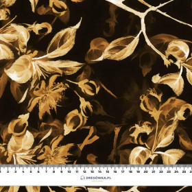APPLE BLOSSOM pat. 1 (gold) / black - Waterproof woven fabric