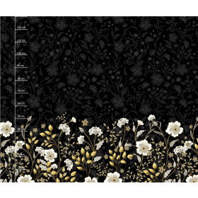 FLOWERS (pattern no. 8) / black - dress panel 