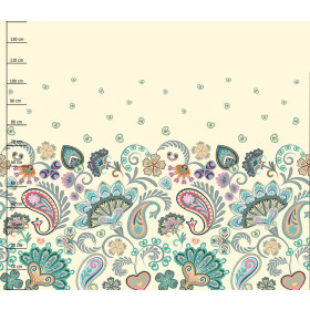 FLOWERS (pattern no. 1) / ecru - dress panel 