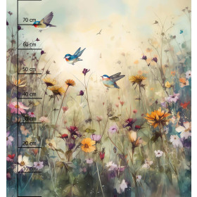 MAGIC MEADOW PAT. 11 - panel (75cm x 80cm) SINGLE JERSEY PANEL