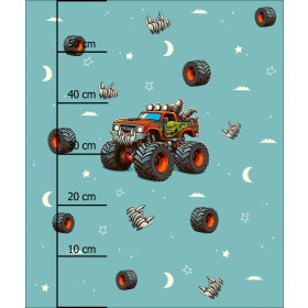 MONSTER TRUCK PAT. 1 -  PANEL (60cm x 50cm) brushed knitwear with elastane ITY
