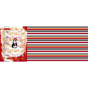 PENGUIN SANTA 2.0 / red - PANORAMIC PANEL (60 x 150cm)