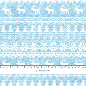 REINDEERS PAT. 2 / ACID WASH LIGHT BLUE- Upholstery velour 