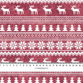 REINDEERS PAT. 2 / ACID WASH MAROON  - single jersey with elastane 