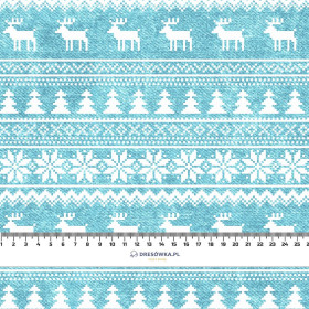 REINDEERS PAT. 2 / ACID WASH SEA BLUE - Woven Fabric for tablecloths