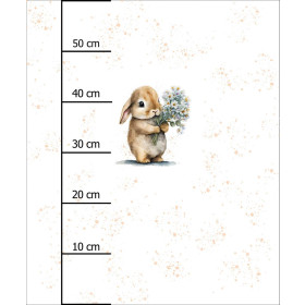 BUNNY WITH A BOUQUET OF FLOWERS - panel (60cm x 50cm) Waterproof woven fabric