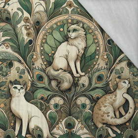 ART NOUVEAU CATS & FLOWERS PAT. 1 - Cotton muslin