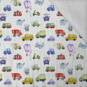 COLORFUL VEHICLES (COLORFUL TRANSPORT) - Cotton muslin