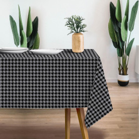 BLACK HOUNDSTOOTH / grey - single jersey 