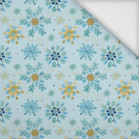 BLUE SNOWFLAKES pat. 3 - Woven Fabric for tablecloths