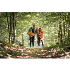 WOMEN'S PARKA (ANNA) - FLOWERS / golden contour Pat. 1  / WATERCOLOR MARBLE  - softshell