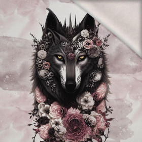 FANTASY WOLF -  PANEL (60cm x 50cm) brushed knitwear with elastane ITY