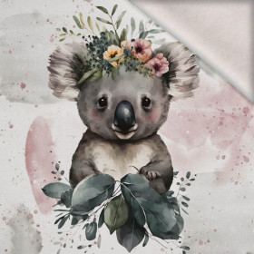 BABY KOALA -  PANEL (60cm x 50cm) brushed knitwear with elastane ITY