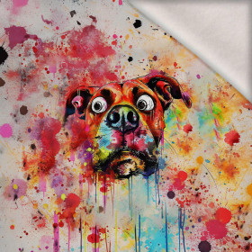 CRAZY DOG -  PANEL (60cm x 50cm) brushed knitwear with elastane ITY