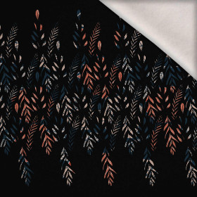 LEAVES PAT. 3 / BLACK - brushed knitwear with elastane ITY